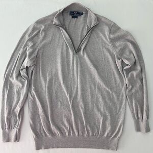 VINEYARD VINES Heather Cotton & Cashmere Quarter Zip Men’s Sweater size Large